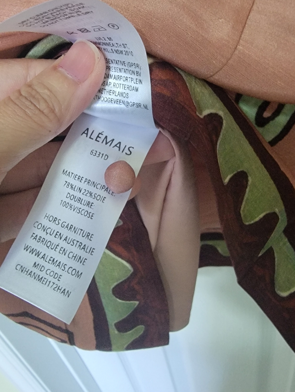 Alémaisx LRNCE Laurence linen and silk minidress US 4 - Picture 9 of 10